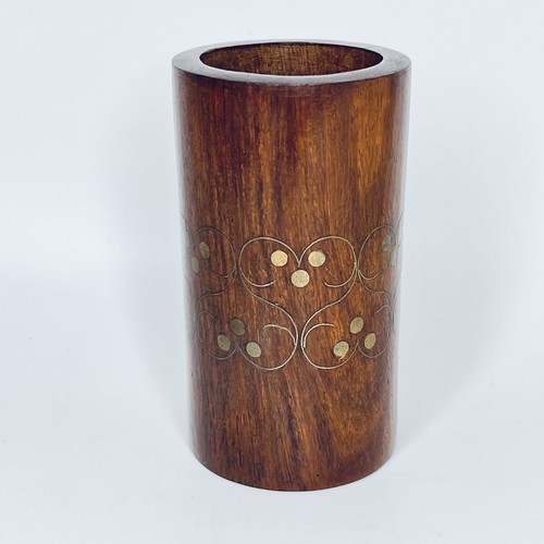Vaso vintage indiano legno - vintage,