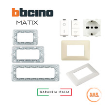 BTICINO MATIX ORIGINALE PRESE INTERRUTTORI SUPPORTO PLACCHE AM5180 AM5001 AM5000