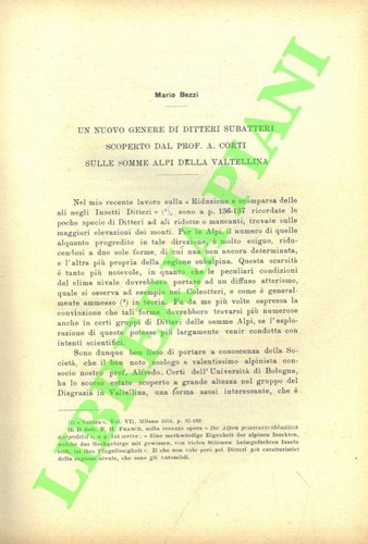 Bezzi mario nuovo - bezzi, genere
