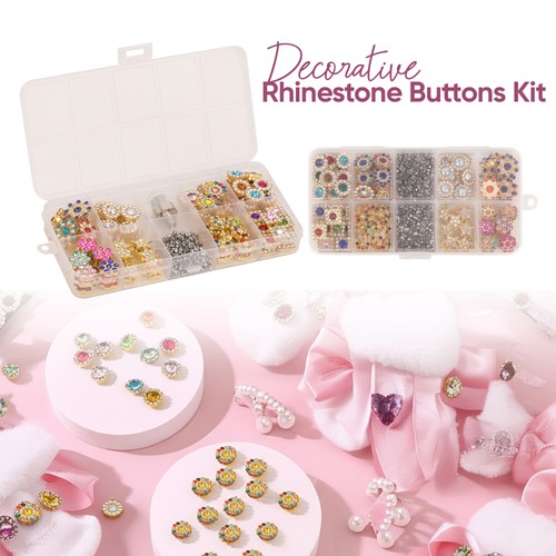 100pcs boutons strass - strass, cristal