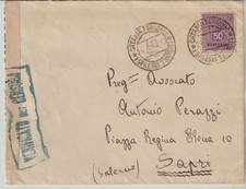 213-Amgot Occ. Alleata Sicilia-5oc-Lettera-Catania Espressi/Sapri-Censura bandie