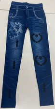 Jeggings leggins jeans elasticizzati pantaloni donna slim fit taglia unica