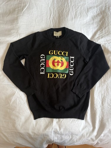 Felpa gucci nera 100 cotone - felpa,
