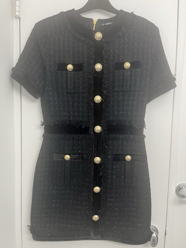 Abito corto tweed balmain - corto, in