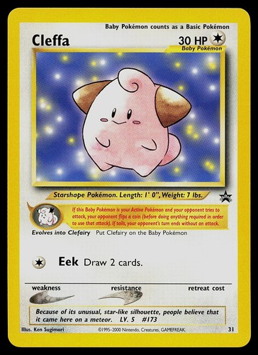 Carta pokemon cleffa wotc - pokemon,