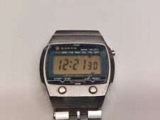Sanyo 371-113 LCD orologio uomo cronografo vintage quartz batteria 34 mm