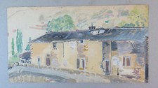 DIPINTO ANTICO VEDUTA CASA DI