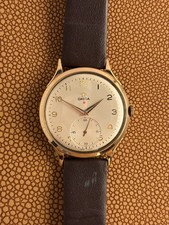 Omega "Teddington" orologio elegante vintage oro rosa 8k