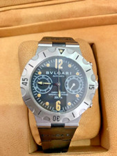 BULGARI DIAGONO 40mm CHRONO -  Full Set - Automatico, ACCIAIO E CAUCCIU'.