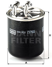820 mann filter filtro - wk,