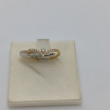 ANELLO DA DONNA CON PAVE' DI ZIRCONI IN ORO GIALLO 18KT 1,3 GR. (8122) N16