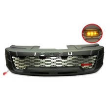 Black Front Grille Chrome Logo