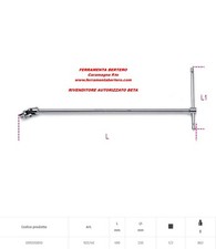 BETA 920/40 CHIAVE A T QUADRO MASCHIO 1/2 POLLICE PER BUSSOLE 1/2 POLLICE