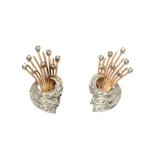 Orecchini clips con - con, diamanti