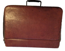 vintage valigetta 24 ore Valextra Premier in pelle color cuoio naturale anni '70