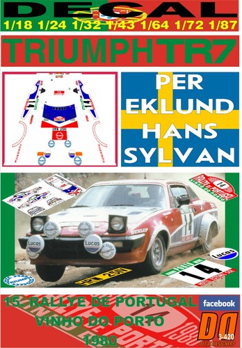 Decal triumph tr7 per - decal,