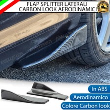 FLAP SPLITTER SPOILER MINIGONNE LATERALI CARBON LOOK PER PEUGEOT 206 206 CC
