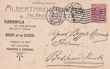 C19854-LOMBARDIA, MILANO, ALBERTARIO ALFREDO FABBRICA DI CALZATURE-PELLAMI, 1914