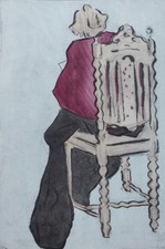 Jacques VILLON: La Chaise Henri II, GRAVURE, 1959