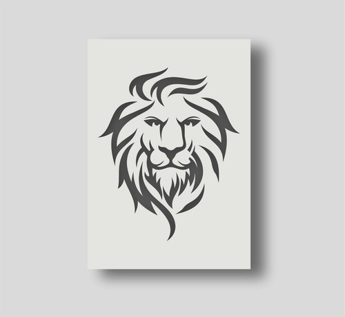 Stencil leone riutilizzabile - stencil,