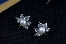 Orecchini B11 foglia acero con