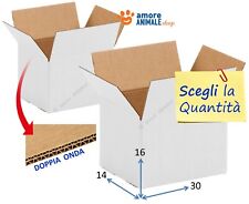 SCATOLA DI CARTONE → 30x14x16 cm Scatole BIANCHE per Imballaggio Spedizioni