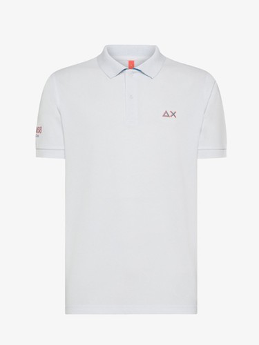 Sun68 polo bianco cotone - polo,