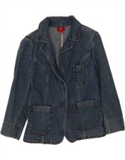 Giacca blazer MOSSIMO bambina denim 2 bottoni 7-8 anni piccolo blu cotone DK14