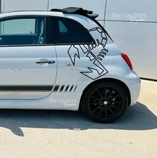2 Adesivi posteriori Contorno Scorpioni compatibili con Fiat 500 ABARTH