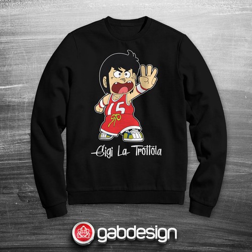Felpa nera gigi trottola - gigi,