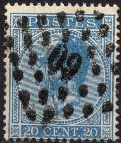 Belgio 1865 1867 usato - 1865/1867, -18-