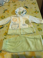Completo neonato bimbo ciniglia maglia e pantaloni 3-6 mesi