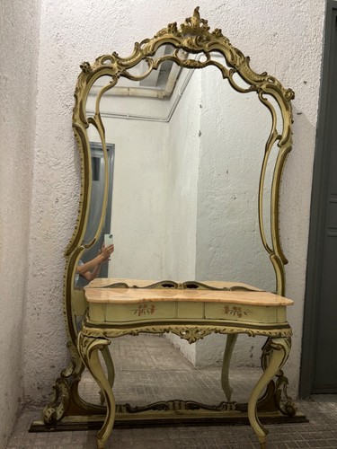 Specchio antico con - specchio, marmo