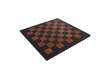 Italfama Scacchiera In Vera Pelle 34x34 Cm Nera/Marrone Fatta A Mano Italia
