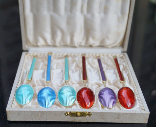 Cucchiai smaltati vintage - , a