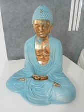 Scultura Statua in Ceramica Budda Buddha in Meditazione 40 cm Vintage