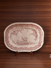 2 piatti vintage di porcellana con sostegno, 27x20 cm. CERAMICA FLORIO, bianchi