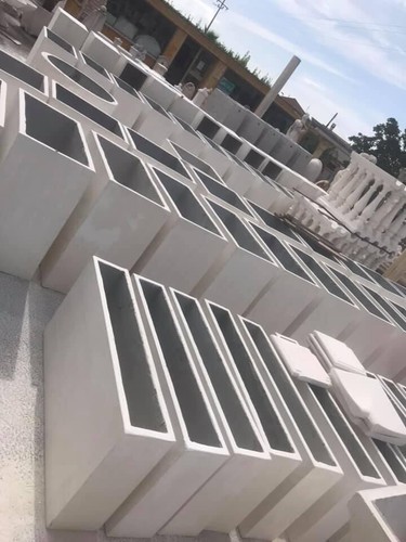 Fioriere cemento bianco - ,