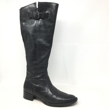 Born Crown Roxie Riding Boots Shoes Womens Size 6.5 Black Leather Side Zip