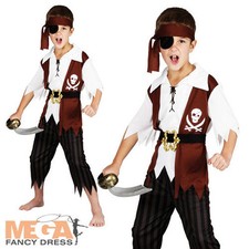 Costume da pirata tagliagole ragazzo vestito fantasia bucaniere Halloween giornata mondiale del libro bambini