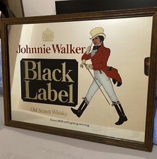 Specchio Da Parete Pub Vintage Retro johnnie walker black label. 40x30 Cm