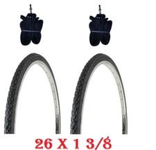 2 Copertoni Bici 26 Nero + 2 Camere Bicicletta 26 1 3/8 Olanda City Bike Sport