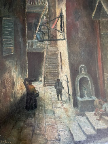 Antico dipinto olio - olio, ~