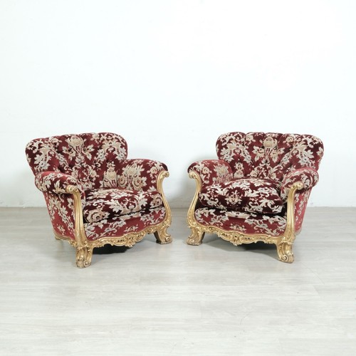 Coppia poltrone damascate
