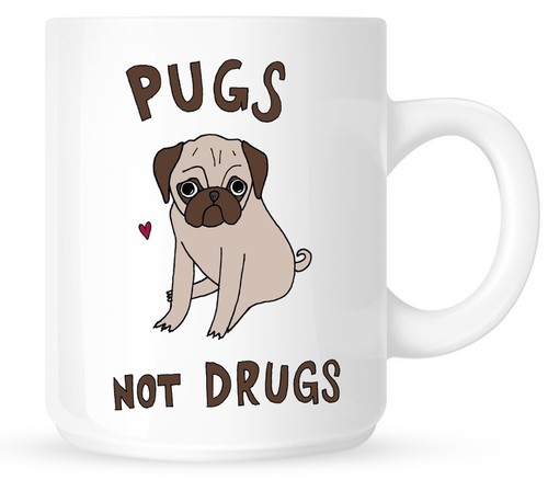 Pugs not drugs personalised - not,