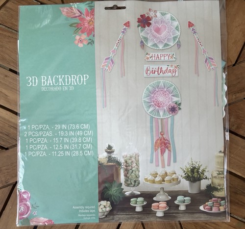 Boho buon compleanno sfondo - compleanno, 3d
