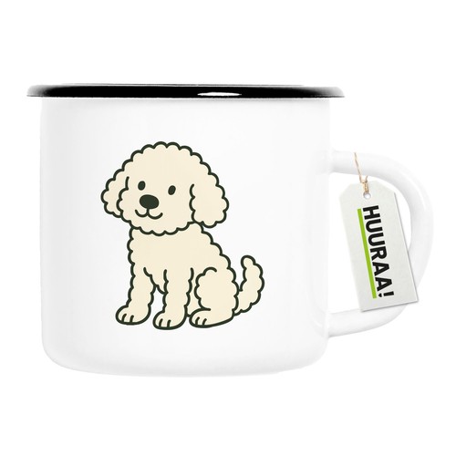 Tazza smaltata maltipoo - tazza,