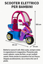 Moto Elettrica Bimba 6V Rosa con Luci e Suoni - Giocattolo Cavalcabile
