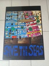 Poster vintage1984 Official Save the Seas Hundertwasser 59,5 x 84 cm