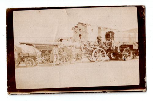 Ww1 militari posano carro - militari,